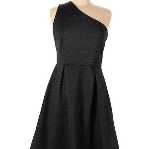 One shoulder black dress
